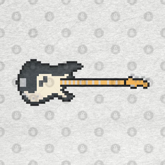 Pixel Black Precision Bass Guitar by gkillerb